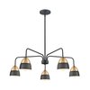 Elk Showroom Milla 32'' Wide 5Light Chandelier, Charcoal Black 52228/5